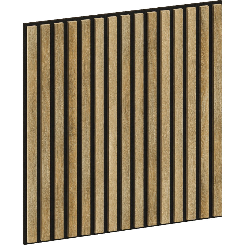 Mexen Linea 15 panneau mural acoustique 60 x 60 cm (4pcs), feutre 9 mm, placage technique, Chêne Mielleux - S110-60607-15-066