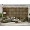 Mexen Linea 15 panneau mural acoustique 60 x 60 cm (4pcs), feutre 9 mm, placage technique, Chêne Mielleux - S110-60607-15-066