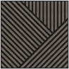 Mexen Linea 25 panneau mural acoustique 60 x 60 cm (4 pcs), feutre 9 mm, placage technique, Chêne Gris - S110-60607-25-043