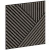 Mexen Linea 25 panneau mural acoustique 60 x 60 cm (4 pcs), feutre 9 mm, placage technique, Chêne Gris - S110-60607-25-043