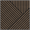 Mexen Linea 25 panneau mural acoustique 60 x 60 cm (4pcs), feutre 9 mm, placage technique, Noyer Foncé - S110-60607-25-044