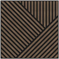 Mexen Linea 25 panneau mural acoustique 60 x 60 cm (4pcs), feutre 9 mm, placage technique, Noyer Foncé - S110-60607-25-044