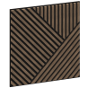 Mexen Linea 25 panneau mural acoustique 60 x 60 cm (4pcs), feutre 9 mm, placage technique, Noyer Foncé - S110-60607-25-044
