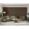 Mexen Linea 25 panneau mural acoustique 60 x 60 cm (4pcs), feutre 9 mm, placage technique, Noyer Foncé - S110-60607-25-044