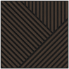 Mexen Linea 25 panneau mural acoustique 60 x 60 cm (4 pcs), feutre 9 mm, placage technique, Chêne Mocca - S110-60607-25-045