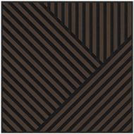 Mexen Linea 25 panneau mural acoustique 60 x 60 cm (4 pcs), feutre 9 mm, placage technique, Chêne Mocca - S110-60607-25-045