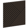 Mexen Linea 25 panneau mural acoustique 60 x 60 cm (4 pcs), feutre 9 mm, placage technique, Chêne Mocca - S110-60607-25-045