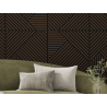 Mexen Linea 25 panneau mural acoustique 60 x 60 cm (4 pcs), feutre 9 mm, placage technique, Chêne Mocca - S110-60607-25-045