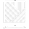 Mexen Linea 25 panneau mural acoustique 60 x 60 cm (4 pcs), feutre 9 mm, placage technique, Chêne Mocca - S110-60607-25-045