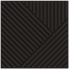 Mexen Linea 25 panneau mural acoustique 60 x 60 cm (4pcs), feutre 9 mm, placage technique, Chêne Noir - S110-60607-25-046