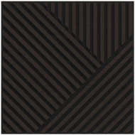 Mexen Linea 25 panneau mural acoustique 60 x 60 cm (4pcs), feutre 9 mm, placage technique, Chêne Noir - S110-60607-25-046