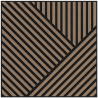 Mexen Linea 25 panneau mural acoustique 60 x 60 cm (4pcs), feutre 9 mm, placage technique, Noyer Clair - S110-60607-25-047