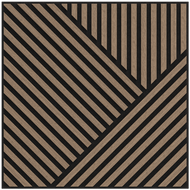 Mexen Linea 25 panneau mural acoustique 60 x 60 cm (4pcs), feutre 9 mm, placage technique, Noyer Clair - S110-60607-25-047