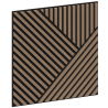 Mexen Linea 25 panneau mural acoustique 60 x 60 cm (4pcs), feutre 9 mm, placage technique, Noyer Clair - S110-60607-25-047