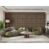 Mexen Linea 25 panneau mural acoustique 60 x 60 cm (4pcs), feutre 9 mm, placage technique, Noyer Clair - S110-60607-25-047