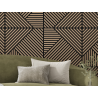Mexen Linea 25 panneau mural acoustique 60 x 60 cm (4pcs), feutre 9 mm, placage technique, Noyer Clair - S110-60607-25-047
