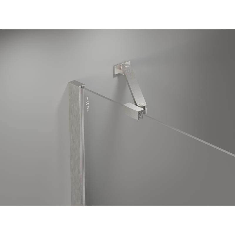 Mexen Mist-H Duo cabine de douche pivotante droite 70 x 95 cm, transparent, nickel brossé - 8A5-070L-095P-97-00