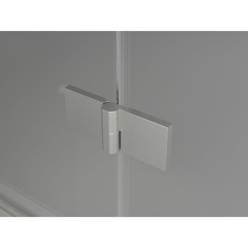 Mexen Mist-H Duo cabine de douche pivotante droite 70 x 95 cm, transparent, nickel brossé - 8A5-070L-095P-97-00