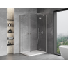 Mexen Mist-H Duo cabine de douche pivotante droite 70 x 95 cm, transparent, nickel brossé - 8A5-070L-095P-97-00