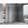 Mexen Mist-H Duo cabine de douche pivotante droite 70 x 95 cm, transparent, nickel brossé - 8A5-070L-095P-97-00