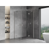 Mexen Mist-H Duo cabine de douche pivotante droite 70 x 95 cm, transparent, nickel brossé - 8A5-070L-095P-97-00