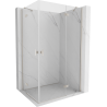 Mexen Mist-H Duo cabine de douche pivotante droite 70 x 95 cm, transparent, nickel brossé - 8A5-070L-095P-97-00