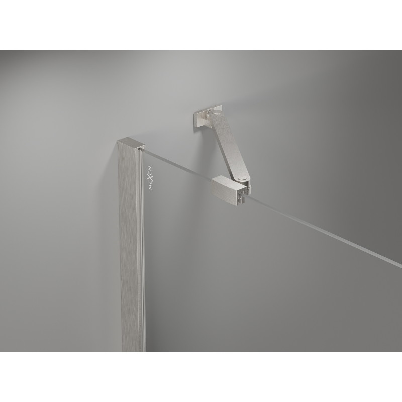 Mexen Mist-H Duo cabine de douche pivotante droite 105 x 115 cm, transparent, nickel brossé - 8A5-105L-115P-97-00