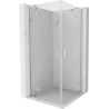 Mexen Mist-H Duo cabine de douche pivotante 120 x 120 cm, transparent, nickel brossé - 8A5-120L-120P-97-00