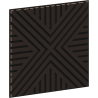 Mexen Linea 26 panneau mural acoustique 60 x 60 cm (4pcs), feutre 9 mm, placage technique, Chêne Noir - S110-60607-26-046