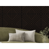 Mexen Linea 26 panneau mural acoustique 60 x 60 cm (4pcs), feutre 9 mm, placage technique, Chêne Noir - S110-60607-26-046