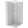 Mexen Mist-H L Duo cabine de douche pivotante 70 x 70 cm, transparent, blanc - 8A5L-070L-070P-20-00