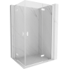 Mexen Mist-H L Duo cabine de douche pivotante à droite 70 x 75 cm, transparent, blanc - 8A5L-070L-075P-20-00