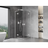 Mexen Mist-H L Cabine de douche pivotante Duo 75 x 75 cm, transparente, blanche - 8A5L-075L-075P-20-00