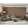 Mexen Linea 26 panneau mural acoustique 60 x 60 cm (4pcs), feutre 9 mm, placage technique, Noyer Clair - S110-60607-26-047