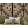 Mexen Linea 26 panneau mural acoustique 60 x 60 cm (4pcs), feutre 9 mm, placage technique, Noyer Clair - S110-60607-26-047