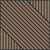 Mexen Linea 26 panneau mural acoustique 60 x 60 cm (4pcs), feutre 9 mm, placage technique, Noyer Clair - S110-60607-26-047