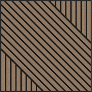 Mexen Linea 26 panneau mural acoustique 60 x 60 cm (4pcs), feutre 9 mm, placage technique, Noyer Clair - S110-60607-26-047