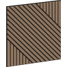 Mexen Linea 26 panneau mural acoustique 60 x 60 cm (4pcs), feutre 9 mm, placage technique, Noyer Clair - S110-60607-26-047