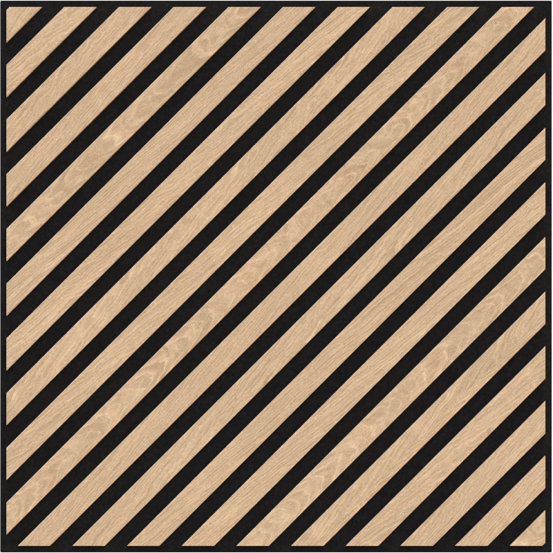 Mexen Lam-B lamelles murales 275 x 30 cm, panneau HDF 4 mm, placage technique, Chêne Sable - S100-275307-3015-001
