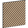 Mexen Linea 39 panneau mural acoustique 60 x 60 cm (4 pièces), feutre 9 mm, placage technique, Chêne Blanchi