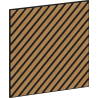 Mexen Lam-B lamelles murales 275 x 30 cm, panneau HDF 4 mm, placage technique, Chêne Sable - S100-275307-3015-001