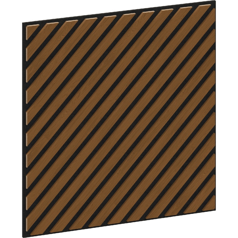 Mexen Linea 39 panneau mural acoustique 60 x 60 cm (4pcs), feutre 9 mm, placage technique, Chêne Naturel - S110-60607-39-042
