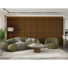 Mexen Linea 39 panneau mural acoustique 60 x 60 cm (4pcs), feutre 9 mm, placage technique, Chêne Naturel - S110-60607-39-042