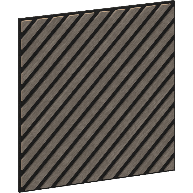 Mexen Linea 39 panneau mural acoustique 60 x 60 cm (4pcs), feutre 9 mm, placage technique, Chêne Gris - S110-60607-39-043