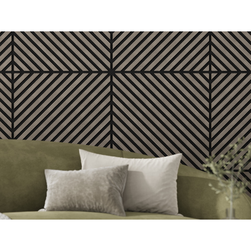 Mexen Lam-B lamelles murales 275 x 30 cm, panneau HDF 4 mm, placage technique, Chêne Sable - S100-275307-3015-001