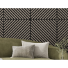 Mexen Linea 39 panneau mural acoustique 60 x 60 cm (4pcs), feutre 9 mm, placage technique, Chêne Gris - S110-60607-39-043