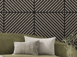 Mexen Lam-B lamelles murales 275 x 30 cm, panneau HDF 4 mm, placage technique, Chêne Sable - S100-275307-3015-001
