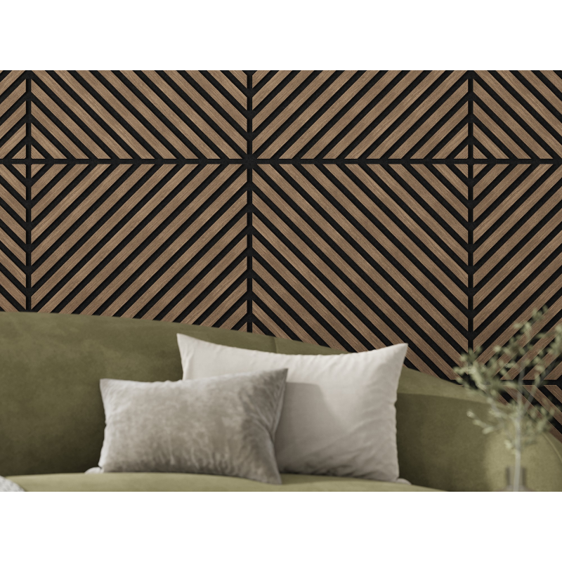 Mexen Lam-B lamelles murales 275 x 30 cm, panneau HDF 4 mm, placage technique, Chêne Sable - S100-275307-3015-001