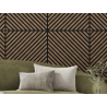 Mexen Lam-B lamelles murales 275 x 30 cm, panneau HDF 4 mm, placage technique, Chêne Sable - S100-275307-3015-001