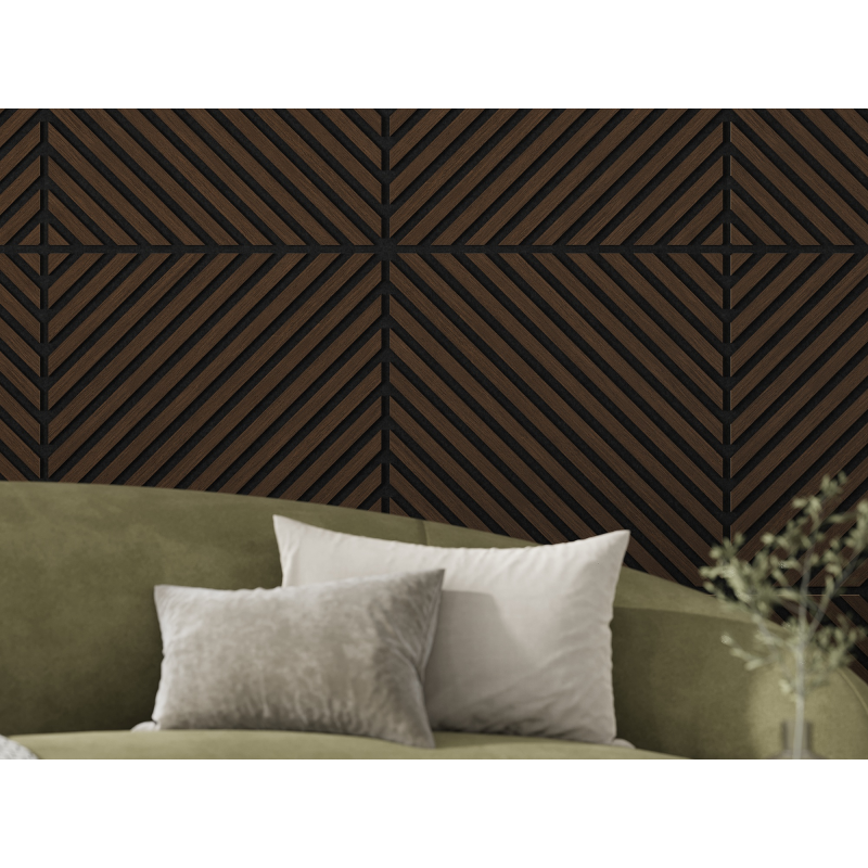 Mexen Lam-B lamelles murales 275 x 30 cm, panneau HDF 4 mm, placage technique, Chêne Sable - S100-275307-3015-001